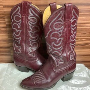 Justin Boots - Red / Maroon - Women’s 9 1/2 - Mens 8